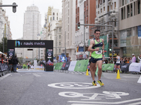 Diego Garcia participates in the international 10km race walk in Madrid, Spain, on October 6. (