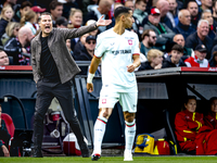 Feyenoord Rotterdam trainer Brian Priske is present during the match between Feyenoord and Twente at the Feyenoord stadium De Kuip for the D...