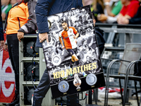 Feyenoord Rotterdam defender David Hancko plays his 100th match for Feyenoord during the match against Twente at the Feyenoord stadium De Ku...