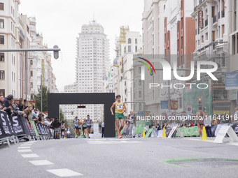 The race walker Marius Ziukas participates in the international 10km march race in Madrid, Spain, on October 6. (