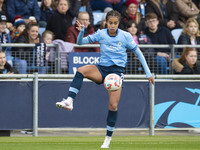 Mary Fowler #8 of Manchester City W.F.C. controls the ball during the Barclays FA Women's Super League match between Manchester City and Wes...