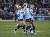 Lauren Hemp #11 of Manchester City W.F.C. celebrates her goal during the Barclays FA Women's Super League match between Manchester City and...