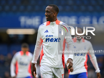 Willy Boly of Nottingham Forest participates in the Premier League match between Chelsea and Nottingham Forest at Stamford Bridge in London,...