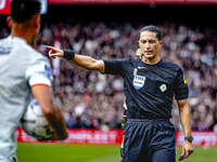 Referee Serdar Gozubuyuk officiates the match between Feyenoord and Twente at the Feyenoord stadium De Kuip for the Dutch Eredivisie season...