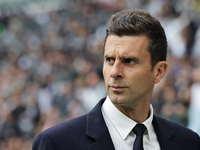 Thiago Motta participates in the Serie A 2024-2025 match between Juventus and Como in Turin, Italy, on August 19, 2024. (