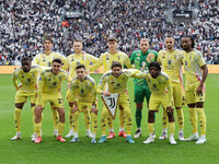 The Juventus team during the Serie A 2024-2025 match between Juventus and Como in Turin, Italy, on August 19, 2024. (