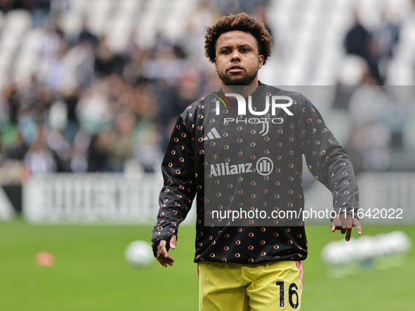 Weston McKennie participates in the Serie A 2024-2025 match between Juventus and Como in Turin, Italy, on August 19, 2024. 