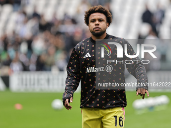 Weston McKennie participates in the Serie A 2024-2025 match between Juventus and Como in Turin, Italy, on August 19, 2024. (