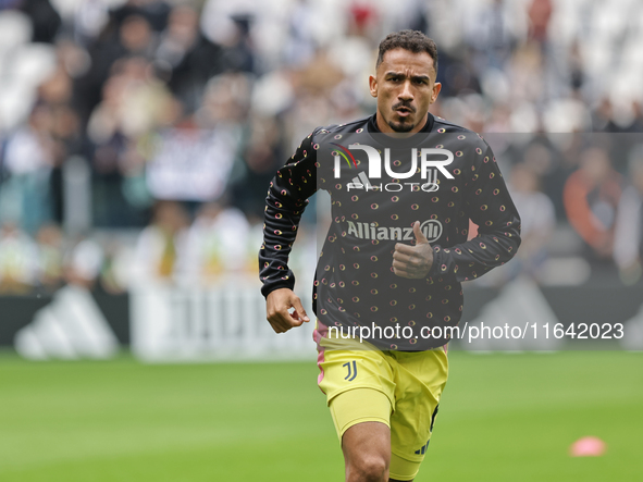 Danilo participates in the Serie A 2024-2025 match between Juventus and Como in Turin, Italy, on August 19, 2024. 