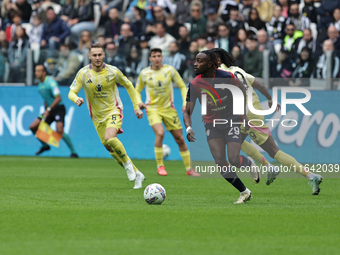 Antoine Makoumbou participates in the Serie A 2024-2025 match between Juventus and Como in Turin, Italy, on August 19, 2024. (