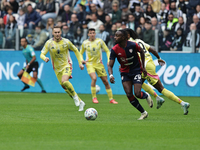 Antoine Makoumbou participates in the Serie A 2024-2025 match between Juventus and Como in Turin, Italy, on August 19, 2024. (