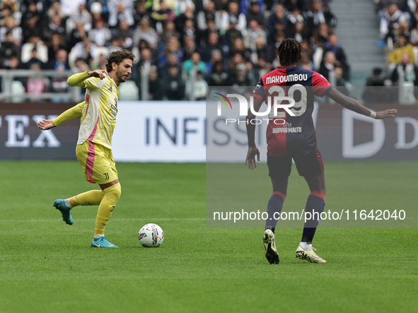 Manuel Locatelli participates in the Serie A 2024-2025 match between Juventus and Como in Turin, Italy, on August 19, 2024. 