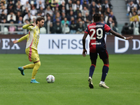 Manuel Locatelli participates in the Serie A 2024-2025 match between Juventus and Como in Turin, Italy, on August 19, 2024. (