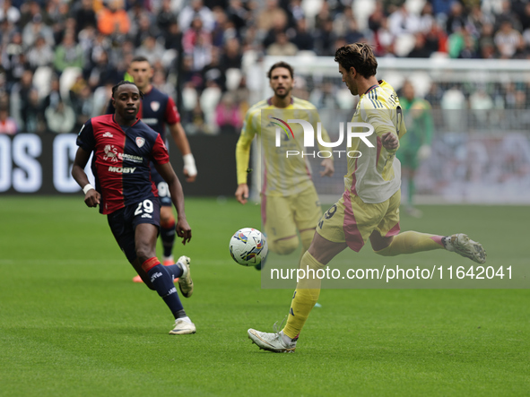 Dusan Vlahovic during the Serie A 2024-2025 match between Juventus and Como in Turin, Italy, on August 19, 2024 