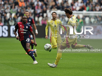 Dusan Vlahovic during the Serie A 2024-2025 match between Juventus and Como in Turin, Italy, on August 19, 2024 (