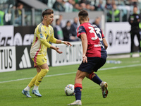 Francisco Conceicao participates in the Serie A 2024-2025 match between Juventus and Como in Turin, Italy, on August 19, 2024. (