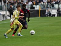 Francisco Conceicao participates in the Serie A 2024-2025 match between Juventus and Como in Turin, Italy, on August 19, 2024. (