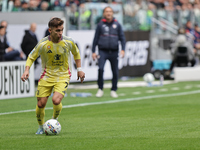 Francisco Conceicao participates in the Serie A 2024-2025 match between Juventus and Como in Turin, Italy, on August 19, 2024. (