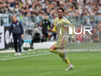 Dusan Vlahovic during the Serie A 2024-2025 match between Juventus and Como in Turin, Italy, on August 19, 2024 (