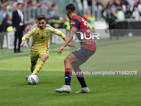 Francisco Conceicao participates in the Serie A 2024-2025 match between Juventus and Como in Turin, Italy, on August 19, 2024. 