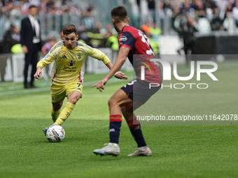 Francisco Conceicao participates in the Serie A 2024-2025 match between Juventus and Como in Turin, Italy, on August 19, 2024. (