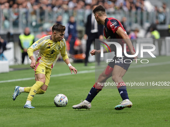 Francisco Conceicao participates in the Serie A 2024-2025 match between Juventus and Como in Turin, Italy, on August 19, 2024. (