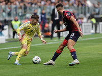 Francisco Conceicao participates in the Serie A 2024-2025 match between Juventus and Como in Turin, Italy, on August 19, 2024. (