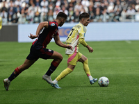 Francisco Conceicao participates in the Serie A 2024-2025 match between Juventus and Como in Turin, Italy, on August 19, 2024. (