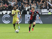 Khephren Thuram participates in the Serie A 2024-2025 match between Juventus and Como in Turin, Italy, on August 19, 2024. (