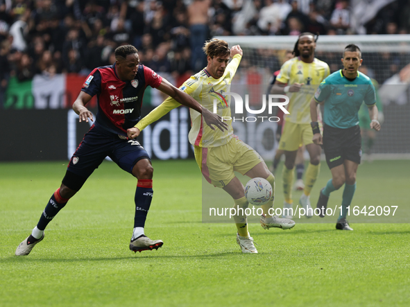 Dusan Vlahovic during the Serie A 2024-2025 match between Juventus and Como in Turin, Italy, on August 19, 2024 