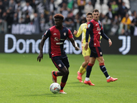 Michel Adopo participates in the Serie A 2024-2025 match between Juventus and Como in Turin, Italy, on August 19, 2024. (