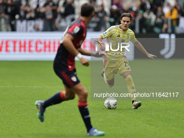 Nicolo Fagioli during the Serie A 2024-2025 match between Juventus and Como in Turin, Italy, on August 19, 2024 