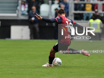 R?zvan Marin participates in the Serie A 2024-2025 match between Juventus and Como in Turin, Italy, on August 19, 2024. (