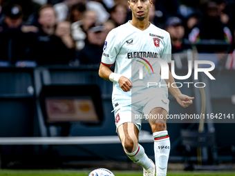 FC Twente defender Anass Salah-Eddine plays during the match between Feyenoord and Twente at the Feyenoord stadium De Kuip for the Dutch Ere...