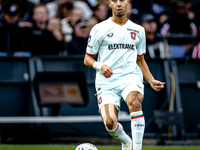 FC Twente defender Anass Salah-Eddine plays during the match between Feyenoord and Twente at the Feyenoord stadium De Kuip for the Dutch Ere...