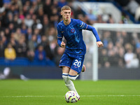 Cole Palmer of Chelsea looks for options during the Premier League match between Chelsea and Nottingham Forest at Stamford Bridge in London,...