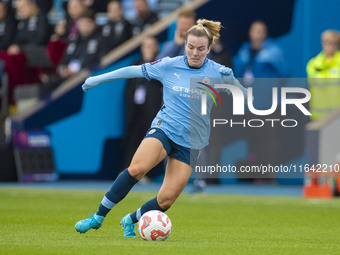 Lauren Hemp #11 of Manchester City W.F.C. participates in the Barclays FA Women's Super League match between Manchester City and West Ham Un...