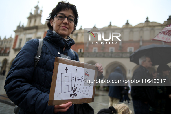 Participants of the Manifestation of Secularism gather on the Main Square as part of the Days of Secularism, which aim to promote, among oth...