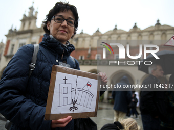 Participants of the Manifestation of Secularism gather on the Main Square as part of the Days of Secularism, which aim to promote, among oth...