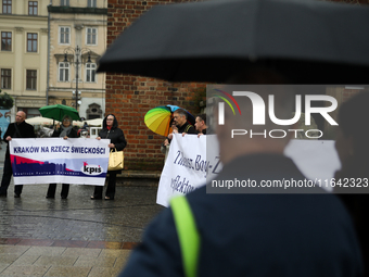 Participants of the Manifestation of Secularism gather on the Main Square as part of the Days of Secularism, which aim to promote, among oth...