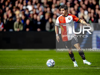 Feyenoord Rotterdam defender Hugo Bueno plays during the match between Feyenoord and Twente at the Feyenoord stadium De Kuip for the Dutch E...