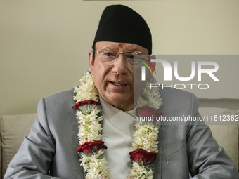 Nepal's newly appointed Chief Justice Prakashman Singh Raut holds a press briefing after assuming office in Kathmandu, Nepal, on October 6,...