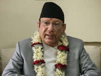 Nepal's newly appointed Chief Justice Prakashman Singh Raut holds a press briefing after assuming office in Kathmandu, Nepal, on October 6,...