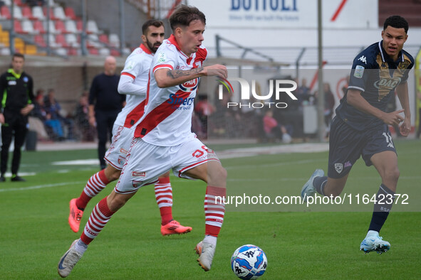 Davide Bragantini of Mantova 1911 participates in the Italian Serie B soccer championship match between Mantova Calcio 1911 and Brescia Calc...