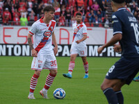 Davide Bragantini of Mantova 1911 participates in the Italian Serie B soccer championship match between Mantova Calcio 1911 and Brescia Calc...