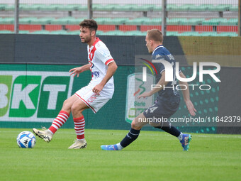 Francesco Ruocco of Mantova 1911 participates in the Italian Serie B soccer championship football match between Mantova Calcio 1911 and Bres...