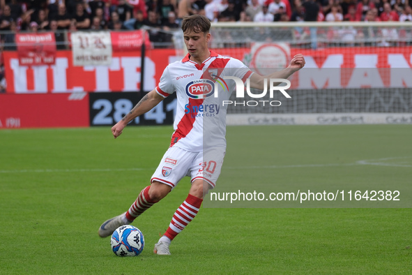 Davide Bragantini of Mantova 1911 participates in the Italian Serie B soccer championship match between Mantova Calcio 1911 and Brescia Calc...