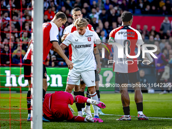 FC Twente midfielder Sem Steijn plays during the match between Feyenoord and Twente at the Feyenoord stadium De Kuip for the Dutch Eredivisi...