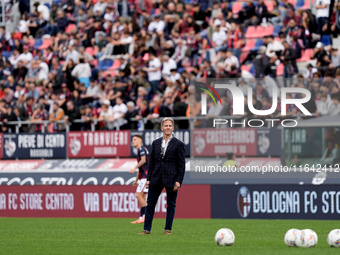 Kyle J. Krause president of Parma Calcio 1903 looks on during the Serie A Enilive match between Bologna FC and Parma Calcio 1903 at Stadio R...