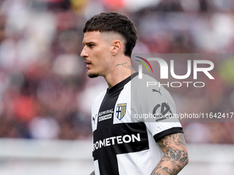 Dennis Man of Parma Calcio 1903 looks on during the Serie A Enilive match between Bologna FC and Parma Calcio 1903 at Stadio Renato Dall'Ara...